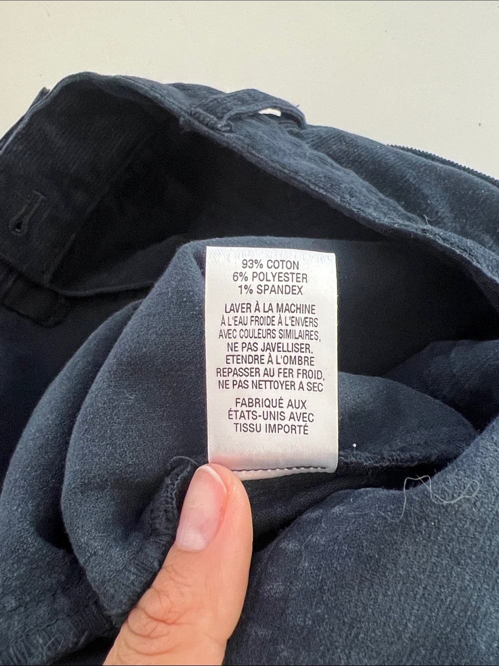 Nili Lotan Shon Cotton Blend Corduroy Tapered Pants Navy Size 2 - Picture 7 of 8